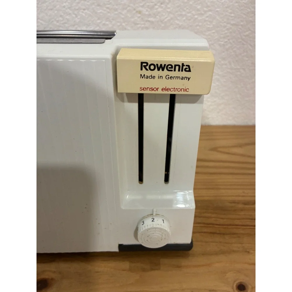 Rowenta Wide Single Slot Toaster 850 Watt White W Germany Vintage Nice!